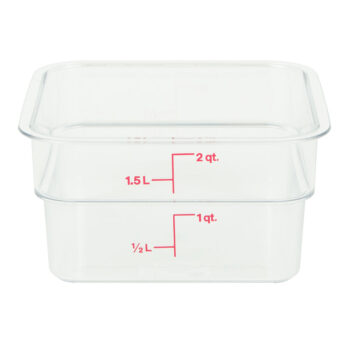 Cambro CamSquare 8 Quart Food Container with Lid, 2 ct